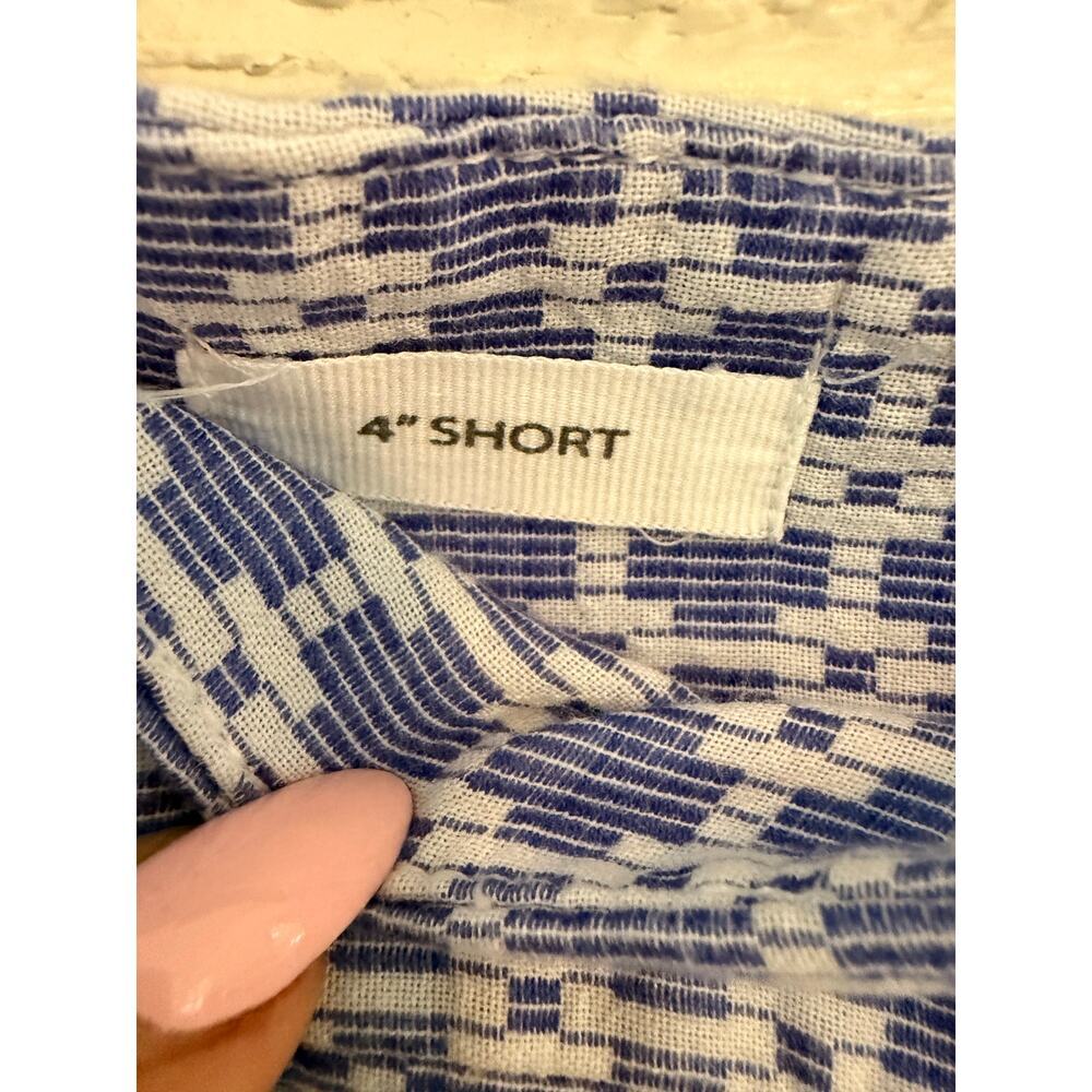 LOFT Outlet Blue White Patterned Shorts Size 10 4” Inseam - Picture 7 of 8